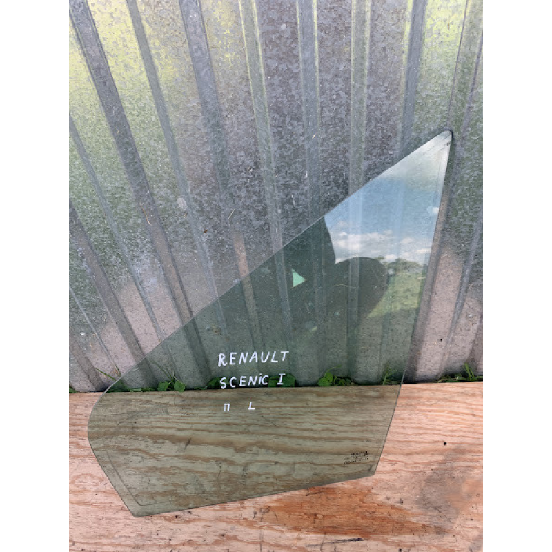 Скло дверей переднє ліве Renault Scenic 1
